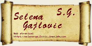 Selena Gajlović vizit kartica